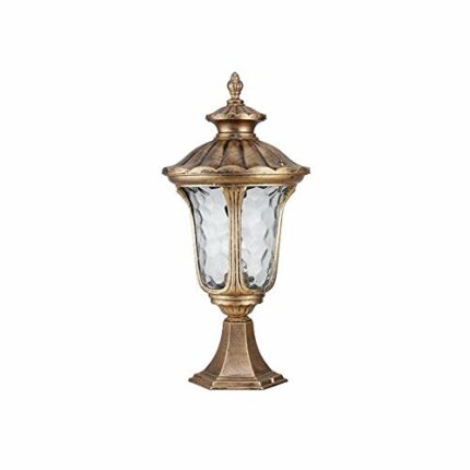 GJCQZQ Exterior Rainproof European Style Outdoor Glass Column Headlight Retro Victoria Garden Lawn Light IP55 Waterproof Front Door Post Light Pa