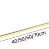 Bathroom Gold Towel Rack European Style All Copper Bathroom Single Rod Bath Towel Rack Towel Bar Drawing Process Tower Hanger/70Cm