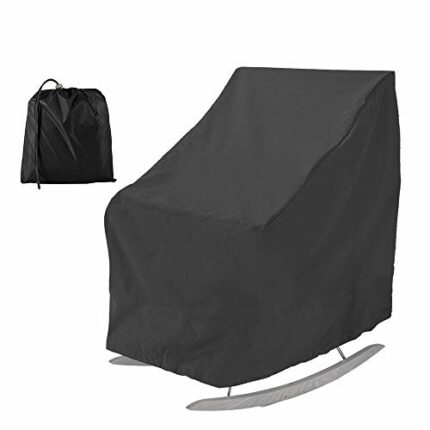PandaHug Patio Rocking Chair Cover Waterproof Oxford Fabric Heavy Duty Veranda Reclining Garden Chair Cover Outdoor Furniture Protective Cover (B