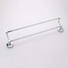 Bathroom Towel Rack Solid Copper and Chrome Towel Bar for Bathroom Mirror Glossy Double Rod Polishing and Plating Towel Hanger Holder Bathroom Sh