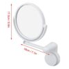 Asixxsix Wall Mounted Makeup Mirror, 360 Degree Rotation Flexible Makeup Vanity Mirror with Suction Cup Design Foldable Portable Wall Mirror for