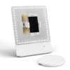 Glamcor Riki Skinny Smart Vanity Mirror with HD LEDs, Magnifying Mirror Attachment, Phone Holder and Bluetooth Control (Rose Gold, 10X Magnificat