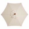 6.4Ft Patio Umbrella Replacement Canopy, 6 Ribs Replacement Outdoor Umbrella Canopy, Sun Umbrella Replacement Cloth Garden Parasol Canopy Cover,