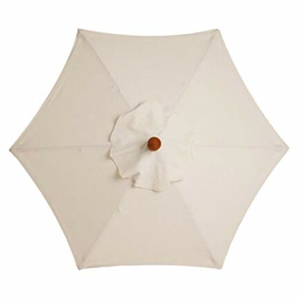 KHBNHJ Sun Umbrella Replacement Cloth, 2.7M Garden Parasol Canopy Cover for Patio Sun Umbrella, Market Table Umbrella Replacement Canopy Beige, 6