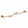 BESy Adjustable 37.2 to 69.6 CM Single Towel Rail for Bathroom SUS304 Stainless Steel Towel Bar, Wall Mounted with Screws Towel Holder Rod Hotel