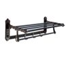 HIGOH Towel Racks, Bathroom Towel Rack Wall Mounted Towel Holder,Bath Hardware Aluminum Carved Foldable Towel Rack,Towel Bar,Bath Shelf Towe Hold