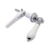 Ceramic Toilet Cistern Lever Flusher | Traditional Victorian Style | Real Ceramic White LOO Cistern Lever Flush Handle | WC Lavatory Flush | Chro