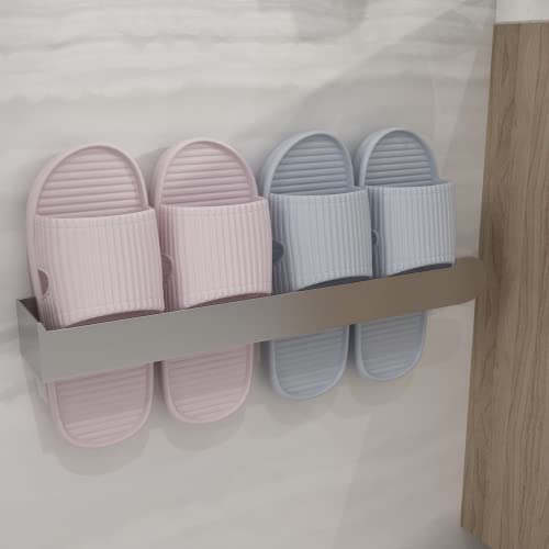 MOOWOOW Towel Holder, Self-adhesive Screws Dual Purpose, Waterproof Stainless Steel 37cm/14.5inch Bathroom Towel Rack Wall Mounted Towel Rails fo