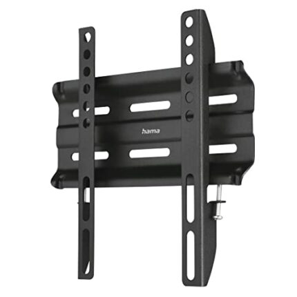 Hama 118106 TV Wall Bracket (19-48 inches, fixed, VESA bracket up to 200x200, max. 25 kg, incl. Fischer dowels) black