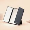 MyLadyMagic Lighted Trifold Makeup Mirror Compact for Cosmetics (Pearl Black)