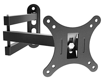 TV Wall Mount Bracket Tilt Swivel for Most 10-26 Inch LED LCD Plasma Screen Monitor, VESA 100x100mm, with Full Motion Articulating 15" Extension