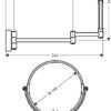 hansgrohe AddStoris Shaving mirror, matt black, 41791670
