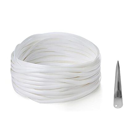 Rattan Furniture Fixing Kit (Contains Weaving Tool), Wicker Repair Material, White Flat Plastic Woven Material for Installing Rattan Furniture an