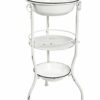 HAKU Möbel washbasin, metal, antique white, W 56 x D 40 x H 85 cm