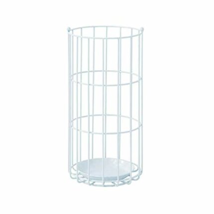 WALNUTA Umbrella Stand Indoor Style Umbrella Stand Metal Entryway Storage Rack Organizer Indoor Iron Umbrella Holder Storage Rack (Color : Wit)