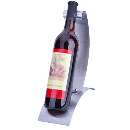 CZDYUF Stainless Steel Wine Rack - Creative Wine Rack Fashion Bar Wine Rack Decoration (21 * 10 * 29 Cm)