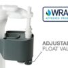 1/2" Toilet Fill Valve WRAS Approved Cistern Fill Valve Adjustable Toilet Inlet Valve Bottom Entry Brass Thread 5 Year Guarantee