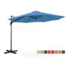 Uniprodo UNI_UMBRELLA_2R300BL_N Cantilever Parasol Blue Round Diameter 300 cm Tilting and Rotating Garden Parasol Parasol Pendulum Umbrella