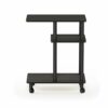 Furinno Side Tables, Wood, Espresso/Black, one size, 29.5 (D) x 50 (W) x 62.7 (H) cm
