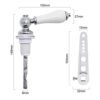 Ceramic Toilet Cistern Lever Flusher | Traditional Victorian Style | Real Ceramic White LOO Cistern Lever Flush Handle | WC Lavatory Flush | Chro