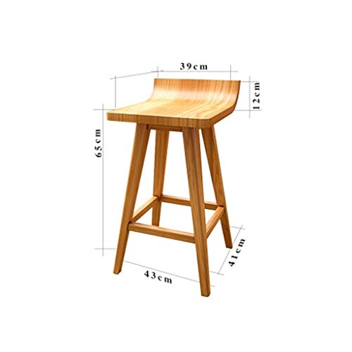 SDFGH Nordic Light Luxury bar Chair Simple net red bar Stool Front Desk Cafe Restaurant Leisure Back high Stool