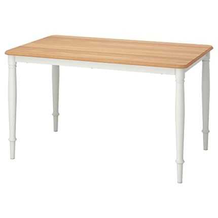 Ikea DANDERYD dining table, 130x80 cm, oak veneer/white