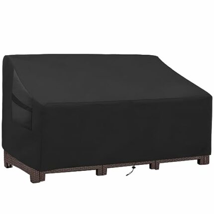 Garden Sofa Cover Waterproof Outdoor Loveseat Cover 420D Oxford Fabric Patio Bench Cover Lounger Chair Cover with Drawstring and Storage Bag (224