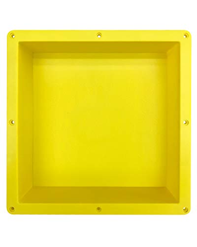 Uni-Green Single Recessed Shower Niche –Yellow, 14"x14"x4"D for Bathroom Niche Storage and Built in Shower Shelf…