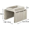 EZSTAX Hanging Storage Armrest Chair Desk Sofa Slipcovers TV Remote Controller Holder Organizer Bag Table Cabinet Pouch, Grey