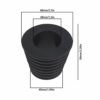 2X Black Rubber Umbrella Cone for Parasol Base Stand Patio Table Hole Ring Plug Fits 1.5 Inch/38mm Umbrella Pole Diameter