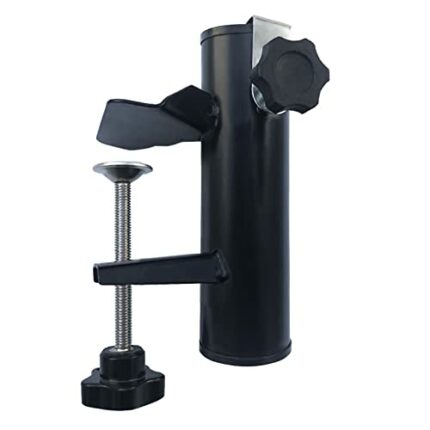 Morobor Patio Umbrella Clamp,Outdoor Umbrella Holder Bench Buddy Deck Umbrella Stand, Beach Fishing Umbrella Mount Clamp for Deck,Bleachers,Tailg