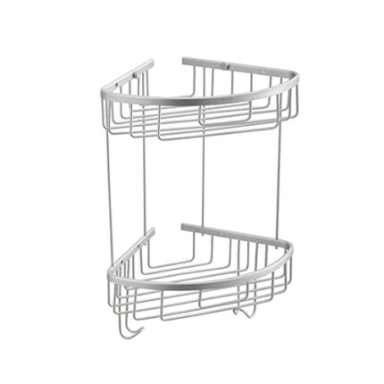 RSOCHS Wall Shelf Bathroom Towel Rack Space Aluminum Rack Double Towel Rack Bathroom Hardware Accessories