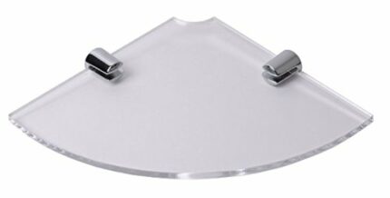 BSM Marketing Corner Shelf 150mm with Corner Notch: Phone, Speaker, Webcam, Thermostat, Baby Monitor (Glass effect)