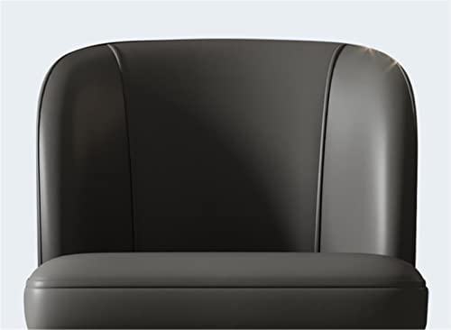 ADEADE 65cm Height Leather Barstools Set of 2 Island Bar Chairs with Back Bar Stools Counter Height Carbon Steel Metal Legs Upholstered Seat for