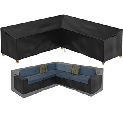 Garden Furniture Covers Waterproof V shaped,lounge & cocktailsessel Rattan Corner Sofa Covers for Outdoor patio Sectional cover,Heavy Duty 600D O