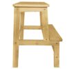 Wooden Utility Bamboo 2 Step Stool Natural Bamboo