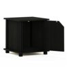 Furinno End, Side Table, Nightstand with Storage, Engineered Wood, Espresso/Black, 1-Pack
