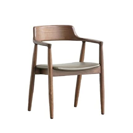 QUANJJ Scandinavian Minimalist President Chair Dining Room Negotiation Book Chair Art Solid Wood Dining Chair Backrest Home