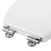 ZFYQ Toilet Seat Fittings, Zinc Alloy Toilet Seat Hinges Replacement for Most Toilet Seats