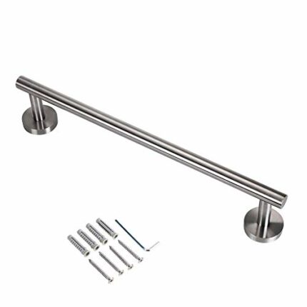BTSKY 40CM Wall Mount SUS304 Stainless Steel Brushed Hand Towel Holder Hanger Rail Organizer Rack Bar Clothes Hanger Rack Holder Bathroom Accesso