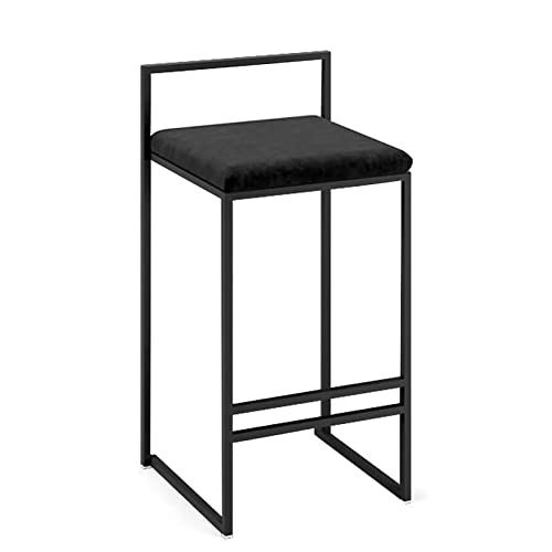 Set of 2 Bar Stools, with Comfortable And Soft Bar Stools Modern Round Upholstered Barstools for Kitchen Dining Room Industrial Barstools ( Seat