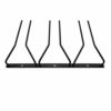 Abcsea 1 Piece Wine Glass Rack Under Cabinet, Stemware Rack Black, Wine Glass Holder, Goblet Wine Rack With Screws, 30cm 3 Rows
