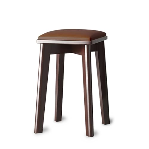 Rukulin Wooden Stacking Stool Stackable Bar Stools with Padded Seat for Home Kitchen Office (1Pack)