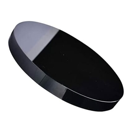 Warmhm Obsidian Black Decor Decorations for Home Crystals Decor Circle Mirror Decor Mirror Black Scrying Mirror Ornaments Divination Black Gothic