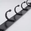 -Shelf,Towel Rack Foldable Double Row Towel Rack, Aluminum Wall Mounted Towel Rail, Black Towel Holder for Bathroom Kitchen Storage