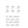 Trimming Shop 5mm Brass Eyelets with Washers, Durable & Rust - Proof Grommets for DIY Projects, Arts & Crafts, Shoes, Clothing, Bags Decoration (