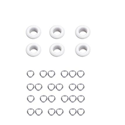 Trimming Shop 5mm Brass Eyelets with Washers, Durable & Rust - Proof Grommets for DIY Projects, Arts & Crafts, Shoes, Clothing, Bags Decoration (