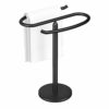 Pynsseu Bath Hand Towel Holder Standing, SUS304 Stainless Steel Matte Black T-Shape Towel Bar Rack Stand, Tower Bar for Bathroom Kitchen Vanity C