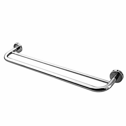 Towel Rack Double Towel Bar Stainless Steel Multifunctional Towel Rail Wall Mounted Bathroom Towel Shelf Polished Chrome Plated Anti Rust Towel H
