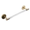 Towel Rail Self Adhesive Towel Holder Wall Mounted Towel Shelf No Drilling Rust-Proof copper/acrylic for toilets,30cm